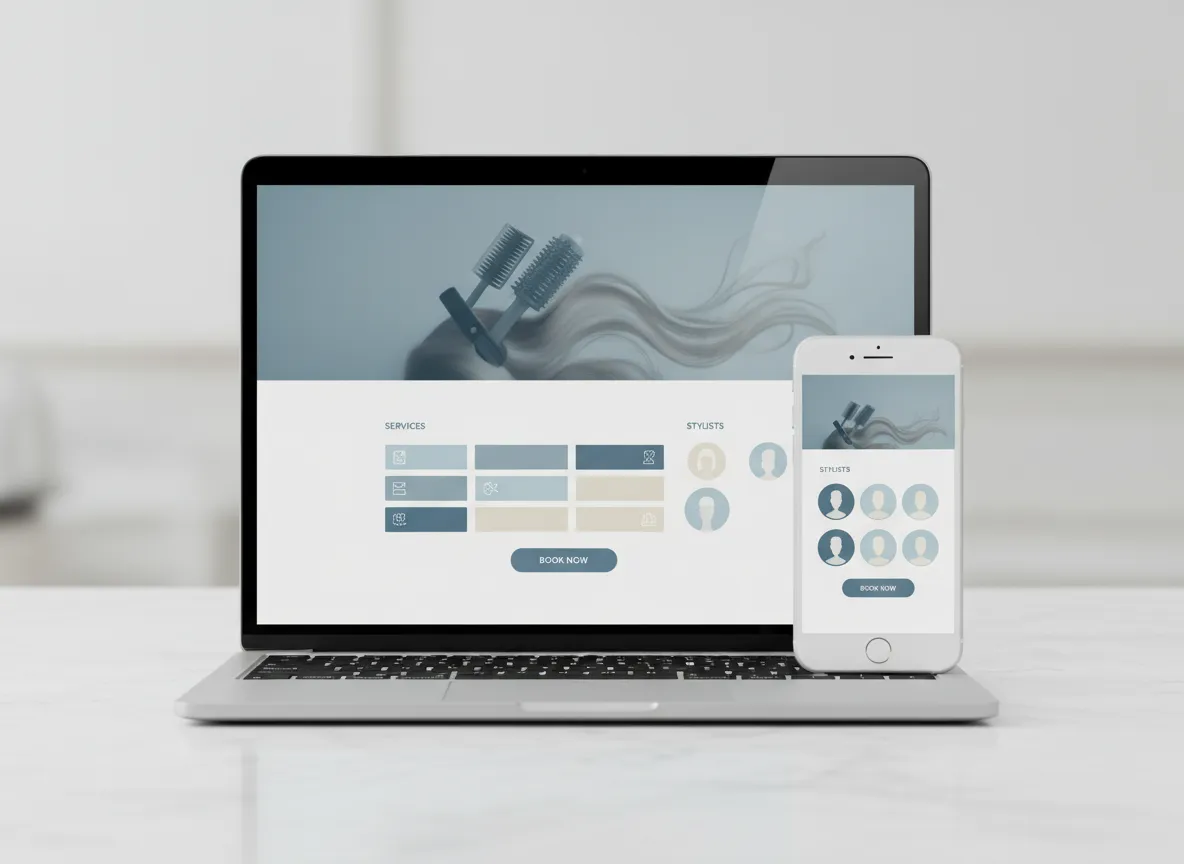 Clean website design for neighborhood hair salon